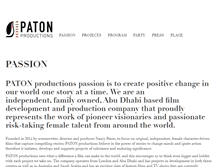 Tablet Screenshot of patonproductions.com